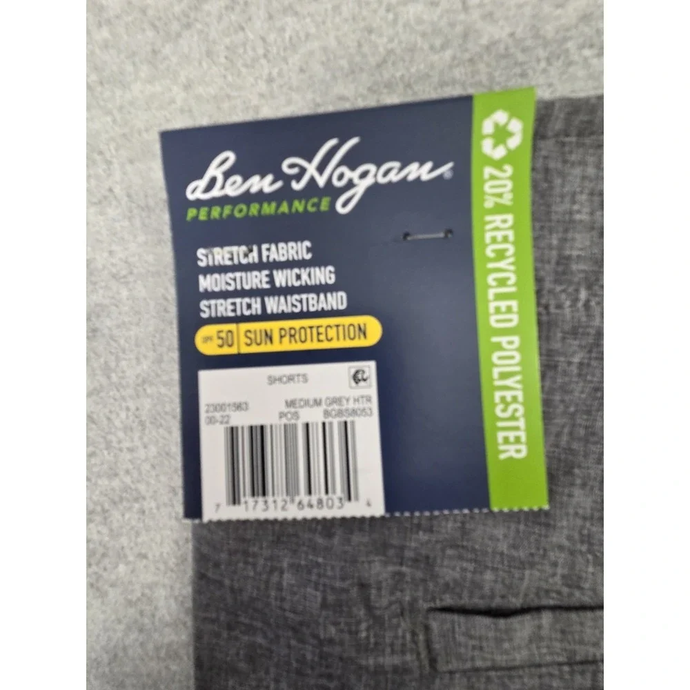 Ben Hogan Performance Golf Shorts Men's 40 Wicking Stretch Sun Protect‎ Flat NEW